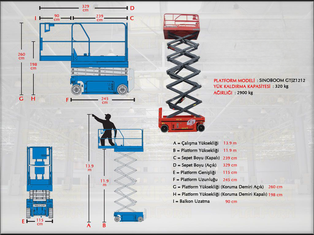 Akl Makasl Manlift 14 Metrelik